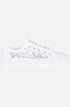 Ladies Canvas Plimsolls Embroidered Sneaker Pump Shoes